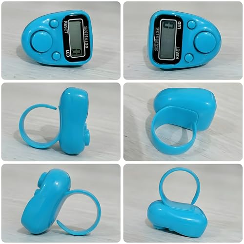 Image of Green 5 Digit Naam Jap Counter|Tasbih Counter|Mini Digital Tally Counter Finger Ring|Chanting Count Machine for Meditation, Mantra Jap,Cricket Umpire|Digital Counting Device (Model No 512 Green)