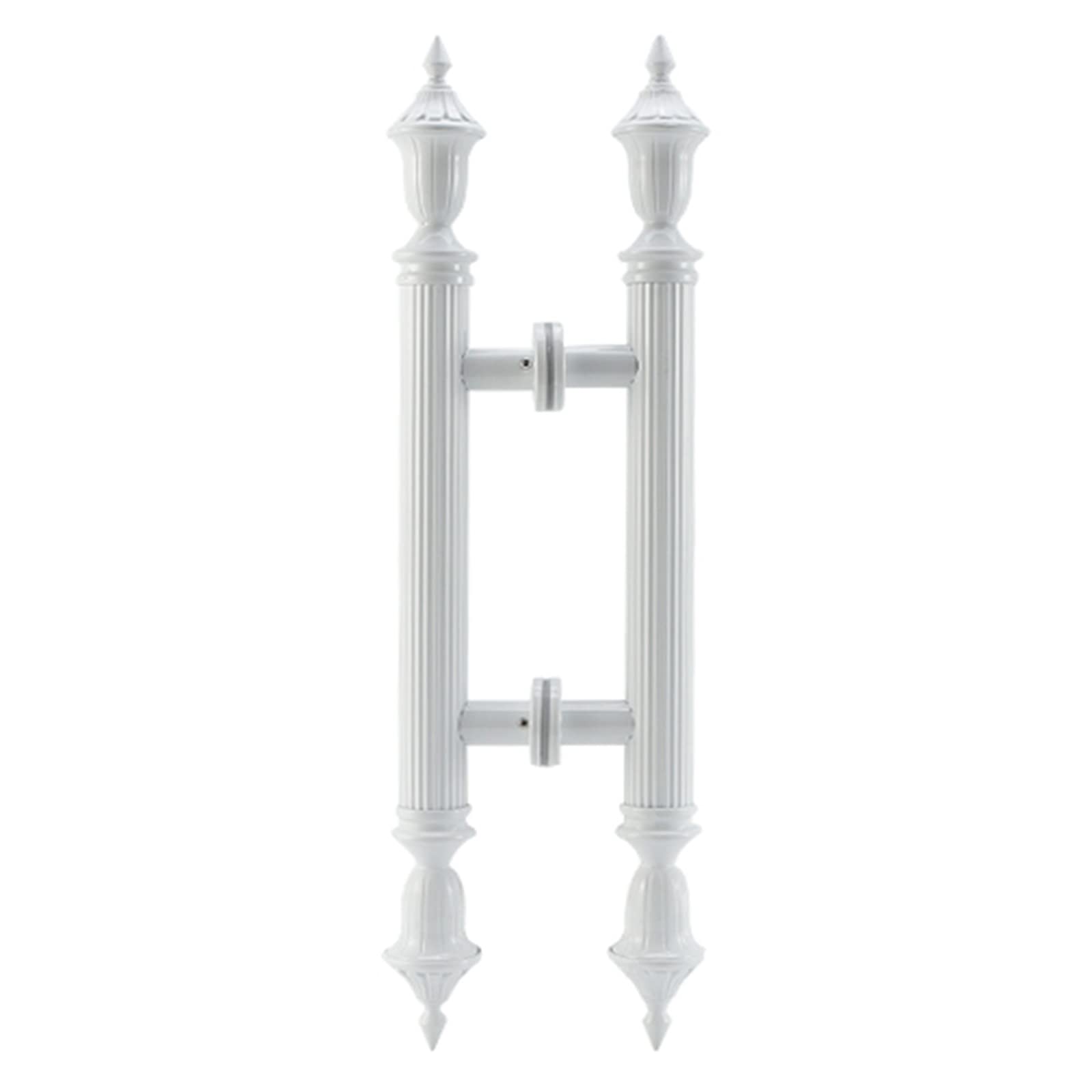 CWCQGH Door Handle Pull Push Shower Kitchen Door Pulls Classic Double Sided Push Pull Door Handle,Works as Entrance Door Handle Barn Door Pulls Garage Handle Pulls,White-Length 60cm(23.6inch)