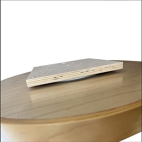 Dowell Natural Wood Full Circle Lazy Susan for Corner Cabinets with Swivel, 18\"-Single