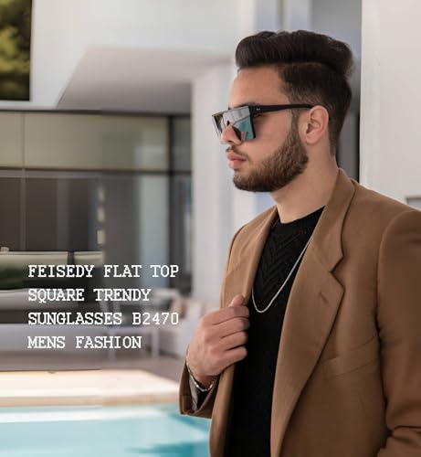 Image of FEISEDY Fashion Oversize Siamese Lens Sunglasses Women Men Succinct Style UV400 B2470