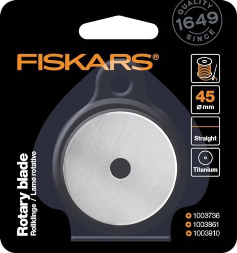 Fiskars Wymienne Ostrze, Ø 45 mm, Tarcza Rolkowa z Węglika Tytanu doCięć Prostych, 1003909