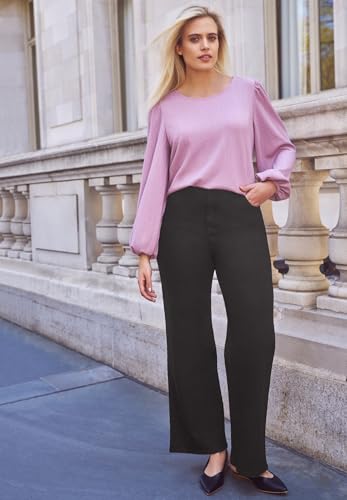 ellos Plus Size 5-Pocket Wide Leg Jeans3