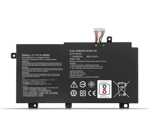 Image of B31N1726 Laptop Battery Compatible for ASUS FX80 FX80G FX80GD FX80GE FX80GM FX86 FX86FE FX86FM TUF Gaming FX504 FX504GD FX504GE FX504GM FX505DY FX505GE FX505GD FX505GM FX505GT A15 FAA. 506
