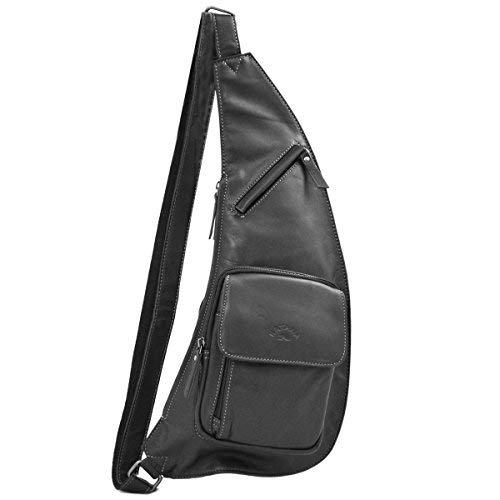 Katana - Sac body homme en cuir - noir - 18.5 x 44 x 5 cm - Noir