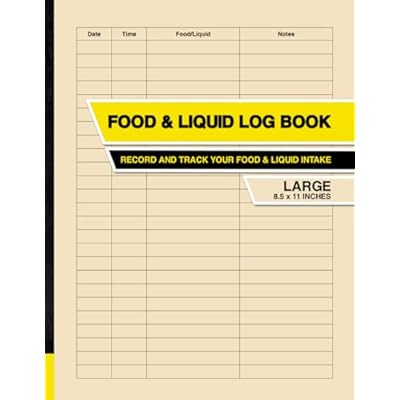 Food & Liquid Log Book