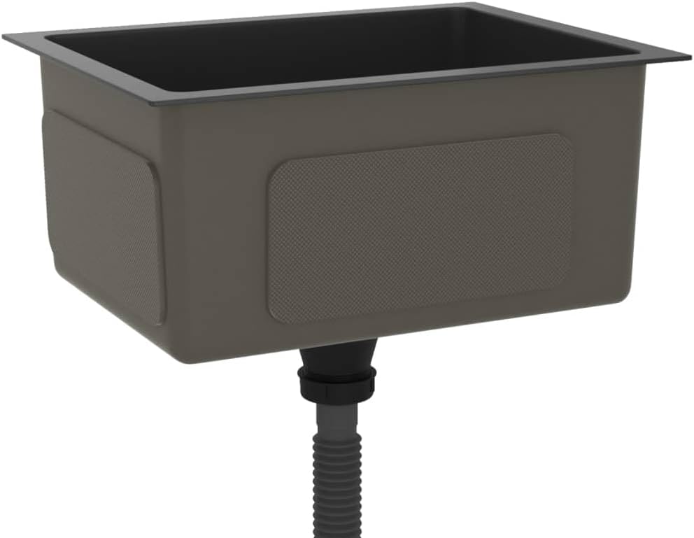vidaXL Kitchen Sink Undermount Sink with Strainer Black Stainless Steel Sink