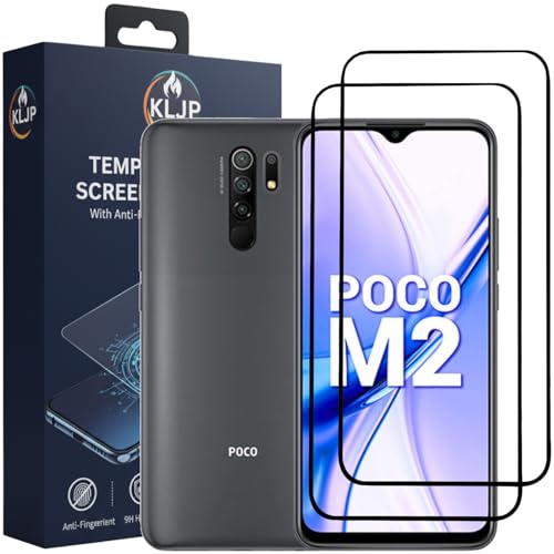 Image of Military-Grade Gorilla Tempered Glass For Xiaomi Redmi 9 / Redmi 9T / Redmi 9 Power /Redmi 9 Prime /Poco M2 / Poco M3 With Installation Kit | Edge to Edge Coverage | Black (Pack Of 2)