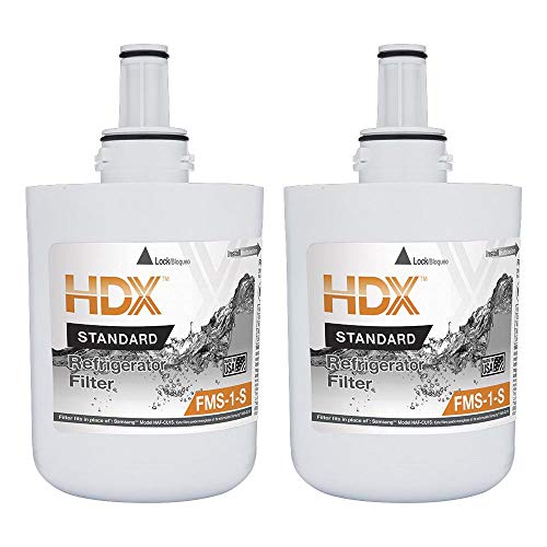 HDX FMS-1-S Standard Refrigerator Replacement Filter Fits Samsung HAF-CU1S (2-Pack)