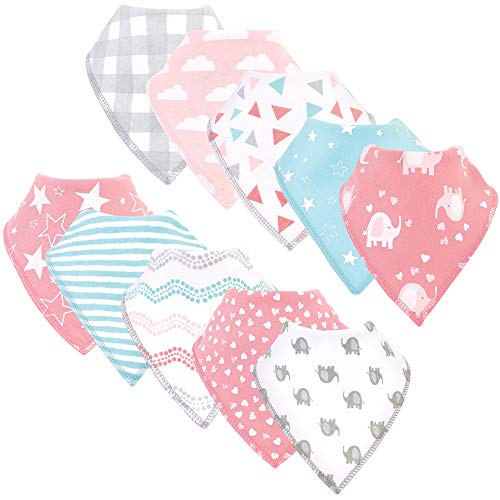 Image of Luvable Friends Unisex Baby Cotton Bandana Bibs