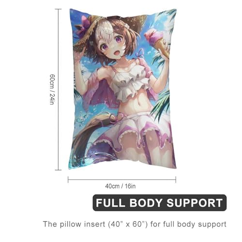 枕カバー スペシャルウィーク ピローケース 60cm*40cm まくらカバー 寝具カバー ファスナー式 抱き枕 クッション 吸汗速乾 静電気対策強化 ソファクッションカバー 快適 肌に優しい 軽量 柔らかい ホテル品質 四節通用 家庭用 アニメ キャラクタ