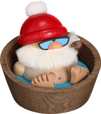 Rudolphs Schatzkiste Ball figurines Nikolaus Karl in the pool height of approx. 10 cm AGAIN Incense man smoke figure smoking figure ore mountains