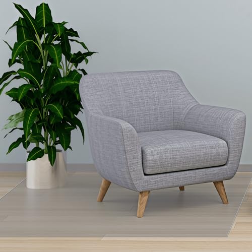 Alfombrilla Protectora 130 x 155 cm Resistente, Antideslizante Protector Suelo Transparente Antideslizante y Fácil de Limpiar para Suelos Duros, Madera, Color Transparente