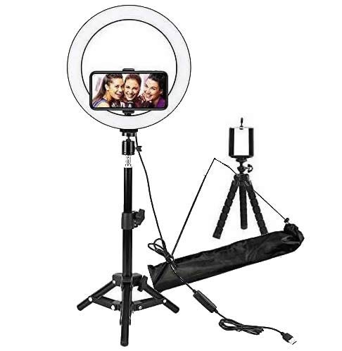 Iluminador Ring Light 26 cm USB com tripé 2.10 metros CBRN10943