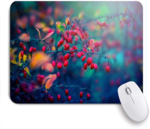 Preisvergleich Produktbild Dekoratives Gaming-Mauspad,Weihnachten Leuchtturm Schnee bedeckt Kiefern mit Weihnachten Dekorationen Schloss Winterszene,Bürocomputer-Mausmatte mit rutschfester Gummibasis