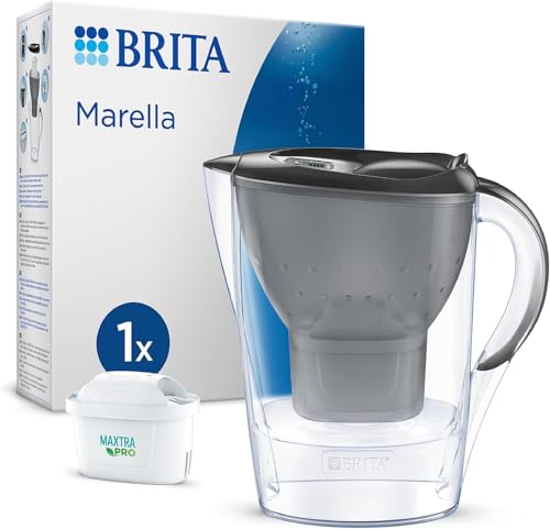 BRITA Marella Water Filter Jug, Graphite, 2.4L Capacity, BPA-Free