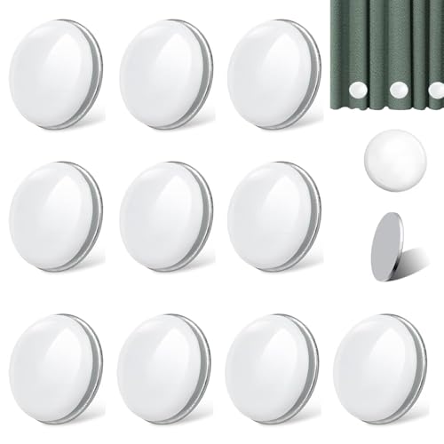 Duschvorhang Gewichte, 10 Stück R&e Magnetische Vorhang Gewichte, Weiß Duschvorhang Beschwerer, Magnete Duschvorhang Gewichte, R&e Duschvorhang Magnet, für Gardinen, Tischdecken, Flaggen, Duschen