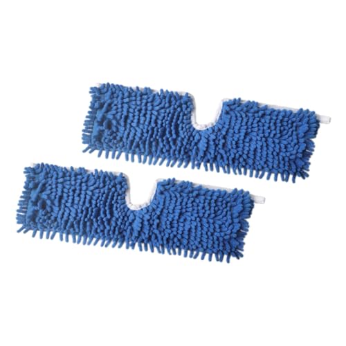 OUNONA 2 piezas Paños de Recambio para Mopa Chenille Almohadillas Gruesas y Reutilizables para Limpieza de Absorción Rápida y Secado Compatibles con Mopas Planas para Azulejos y Mármol