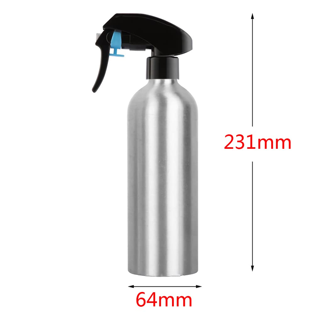 6 Stück 500 ml Leere Aluminium Sprühflasche mit Schwarz Sprühkopf Feinen Nebel Wassersprüher Zerstäuber für Pflanzen Blumen Reinigung Garten Kosmetik Küche Reinigung Friseur, Trichter