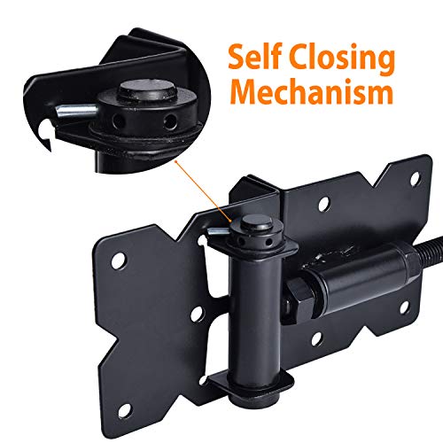 Image of Self Closing Gate Hinges Heavy Duty, 90 Degree Adjustable, 4Pcs