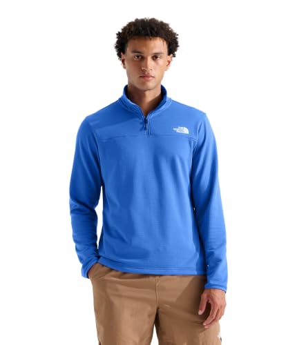 Image of THE NORTH FACE mens Cedar Trail Grid Fleece Quarter Zip Jacket | Cold Weather Top With Durable, Reinforced Bindings