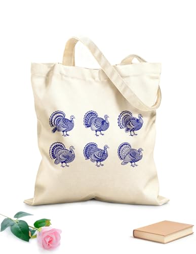 AILOONG Bolsas de compras de poliéster y algodón Pavo Tela de 340g/m² de grosor Reutilizable