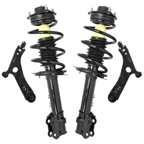 Image of Detroit Axle - 4pc Front Struts Kit for 2010-2015 Hyundai Tucson 2011-2016 Kia Sportage, 2 Struts with Coil Spring 2 Lower Control Arms with Ball Joint 2012 2013 2014 Replacement Suspension Kit
