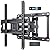 PERLESMITH TV Wall Mount Full Motion for 32-65 Inch Flat Curved Screen TVs, Mount with Swivels Tilts Extension Dual Articulating Bracket Arms Supports TV up to 99 lbs Max VESA 400x400, PSMFK9