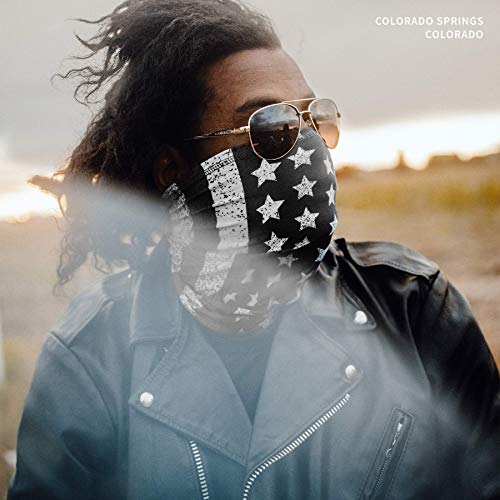 Indie Ridge American Flag Outdoor Face Mask By - Microfiber Polyester Multifunctional Seamless Headwear for Motorcycle Hiking Cycling Ski Snowboard