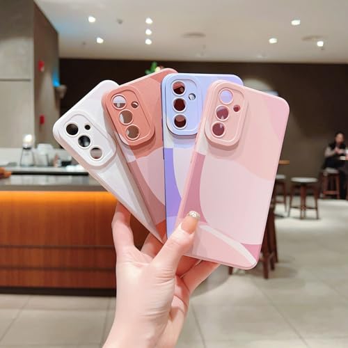 YKCZL Compatible with Samsung Galaxy A54 5G Case 6.4 Inch,Cute Painted Art Full Camera Lens Protective Slim Soft Shockproof Phone Case for Women Gir-Purple by YKCZL - Image 4