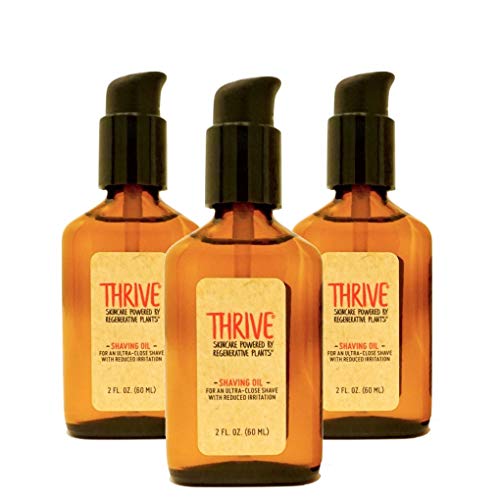 Thrive Natural Shave Oil For Men, 2Oz (3 Pack) – Replaces Pre-Shave Oils, Shaving Creams, Gels, And Foams – Shaving Oil Made In Usa With Organic And Unique Premium Natural Ingredients #TOP21