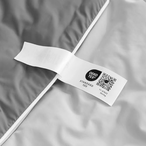Image of Cozy Bliss Cooling Comforter Queen Size, Cooling Blankets for Hot Sleepers and Night Sweats, Dark Light Gray Summer Comforter for Queen Size Bed, Breathable Soft Lightweight Silk Smooth