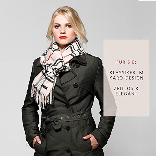 FRAAS Plaid Oversized Cashmink Woven Long-Scarf for Men Women - Made in Germany - Perfect for transition into Fall Winter - 35 x 200 cm - Camel - Image 4