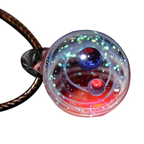MAyouth Nebula Glas Anhänger Halskette, 2019 Neue Frauen Tiny Universe Kristall Halskette Galaxy Glaskugel Halskette Schmuck Geschenk