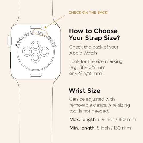 Image of My Pretty Strap - Compatible Apple Watch Band Strap, Stainless Steel Fashion iWatch Replacement Strap- Easy Resizing, No Tool Needed, Fits Most Wrists- Series 1-11, SE and Ultra