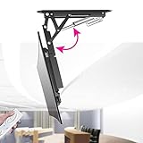 WZXCV Soporte De Pared para TV Soporte De TV De Techo Motorizado, Elevador De TV Eléctrico Desplegable Oculto con Control Remoto RF Inalámbrico, 0-75 ° Abatible hacia Abajo, Se Adapta A Pantalla