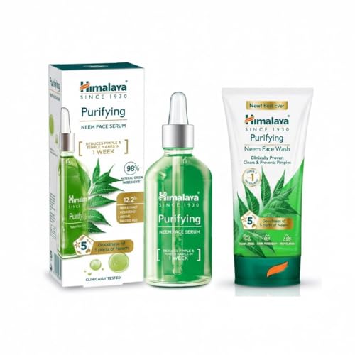 Image of Himalaya Purifying Neem Face Wash 150ml + Himalaya Purifying Neem Face Serum 15ml Regime pack
