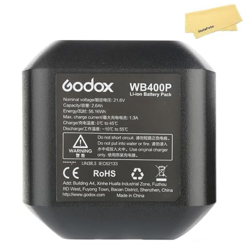 GODOX WB400P Battery Replacement,390 Full Power,2600mAh 21.6V Li-ion Battery Pack Compatible with AD400 Pro AD400Pro Strobe Flash