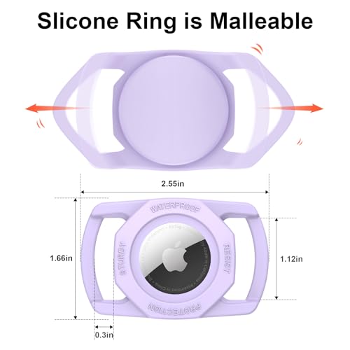 image for SANKALA Airtag Dog Collar Holder, Waterproof Airtag Case for Dog Colla