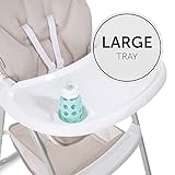 hauck Sit N Fold, Beige - Folding Toddler Highchair with Tray and Basket from 6 Months up to 15 kg, Lightweight, Adjustable Backrest and Tray - Image 5