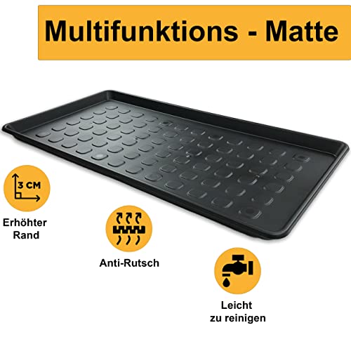 1 STK. | XXL Schuhabtropfschale 76x38x3 cm | Schuhmatte Ablage Schuhablage mit erhöhtem Rand Set Abtropfschale große Schuhunterlage Napfunterlage
