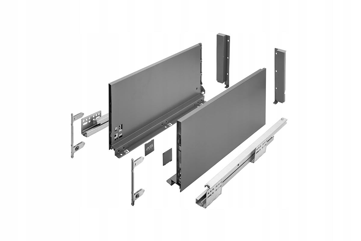 Drawer Runners Box Set Axis Pro H199 450Mm Soft Close Anthracite 5902801222849