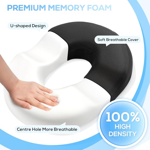 Pament Donut Pillow Seat Cushion, Donut Chair Cushions For Postpartum Pregnancy & Hemorrhoids, Sciatica & Hip & Coccyx Pain Relief Desk Chair Cushion For Long Sitting Office Workers, Car Drivers thumb #1