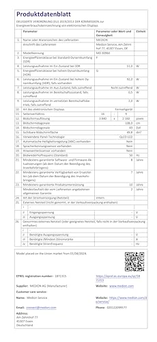 MEDION X14323 (MD 30960) 108 cm (43 Zoll) QLED Fernseher (Smart TV, 4K, Dolby Vision HDR, Dolby Atmos, Netflix, Prime Video, PVR, Bluetooth, MEMC, Micro Dimming) – Bild 8