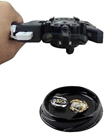 Battling String Launcher and Grip, Gyro Burst Starter String Launcher, Strong Spining Top Toys Accessories Support Left and Right Rotation - Black
