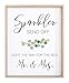 2 City Geese Sparkler Send Off Sign for Wedding | Watercolor Eucalyptus Greenery on Thick Cardstock Paper | Sparkler Exit Signs for Reception - NOT Framed