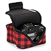 Produktbild USA GEAR DSLR Kameratasche für Spiegelreflexkameras, SLR-Kamerahülle mit Neoprenschutz, Gürtelhalfter und Zubehör - Kompatibel mit Nikon D3400, Canon EOS Rebel SL2, Pentax K-70 & mehr - Rotes Plaid