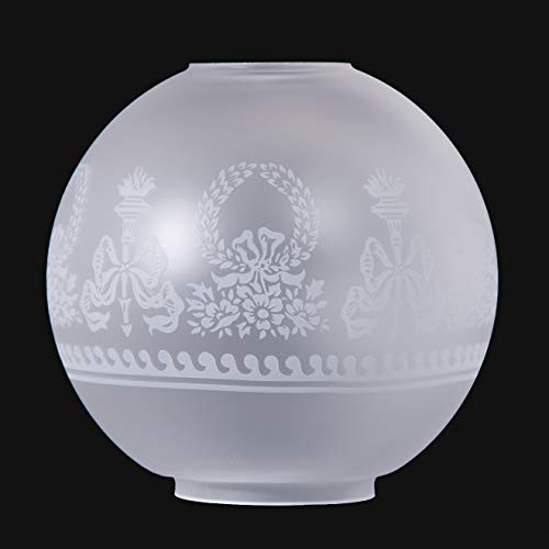 Image of B&P Lamp 9 inch Diameter, Ball Shade With Etched Filigree Design