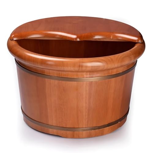 Bañera para pies de roble natural grueso TT-YEL 20x36cm