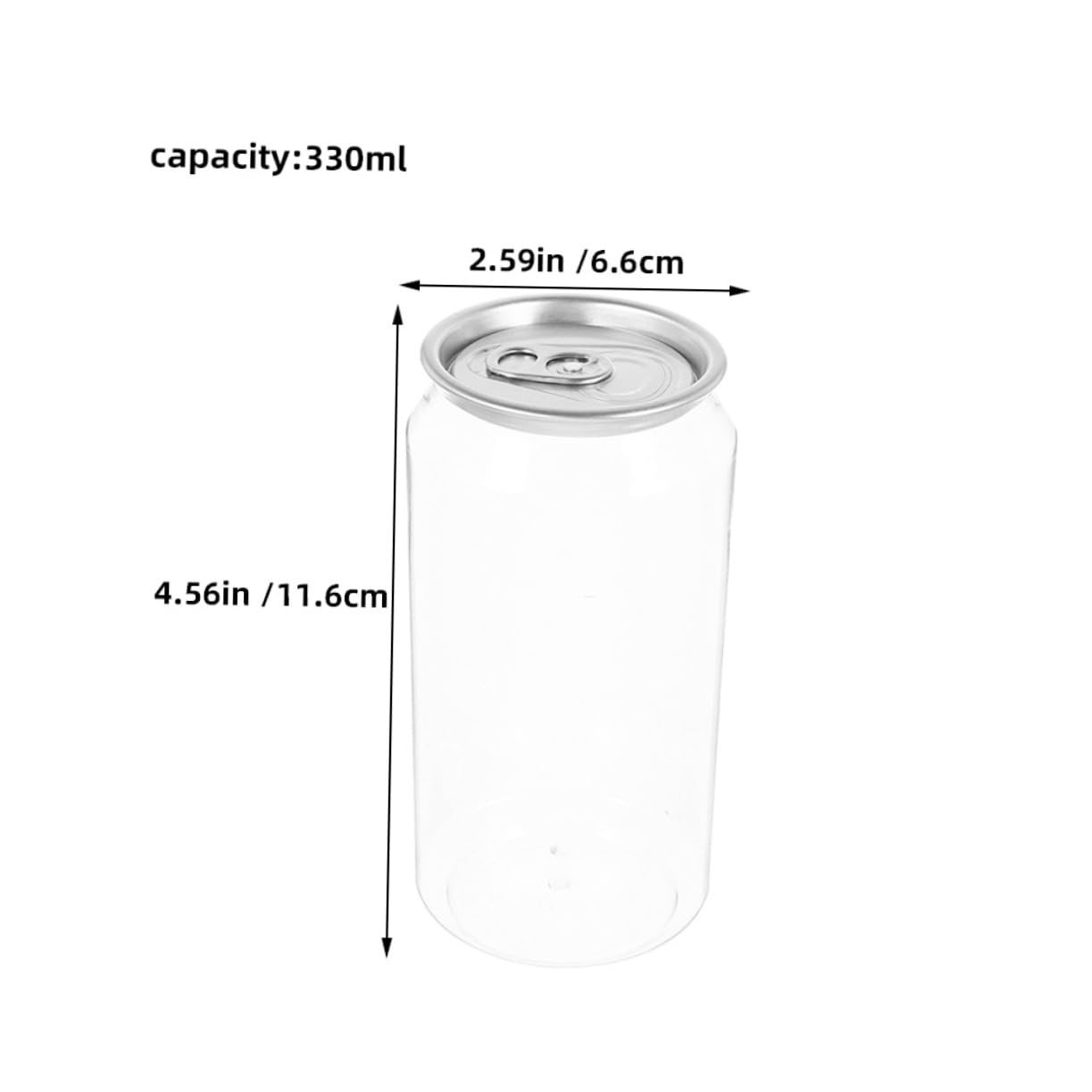 PRETYZOOM Pet Juice Bottles Lids 330ml Tea Containers 20 Pack Office Travel Outdoor