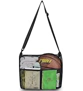 Mildbeer Gym Tote Bag, Mesh Bag Crossbody Satchel 12x6x12 for Gym Beach Ball Games Training Campi...